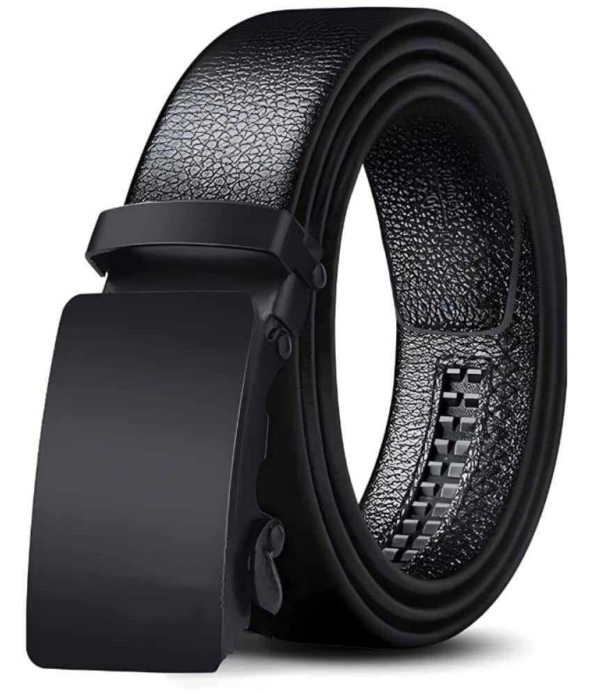 FITKNOT - Black Faux Leather Men's Formal Belt ( Pack of 1 )