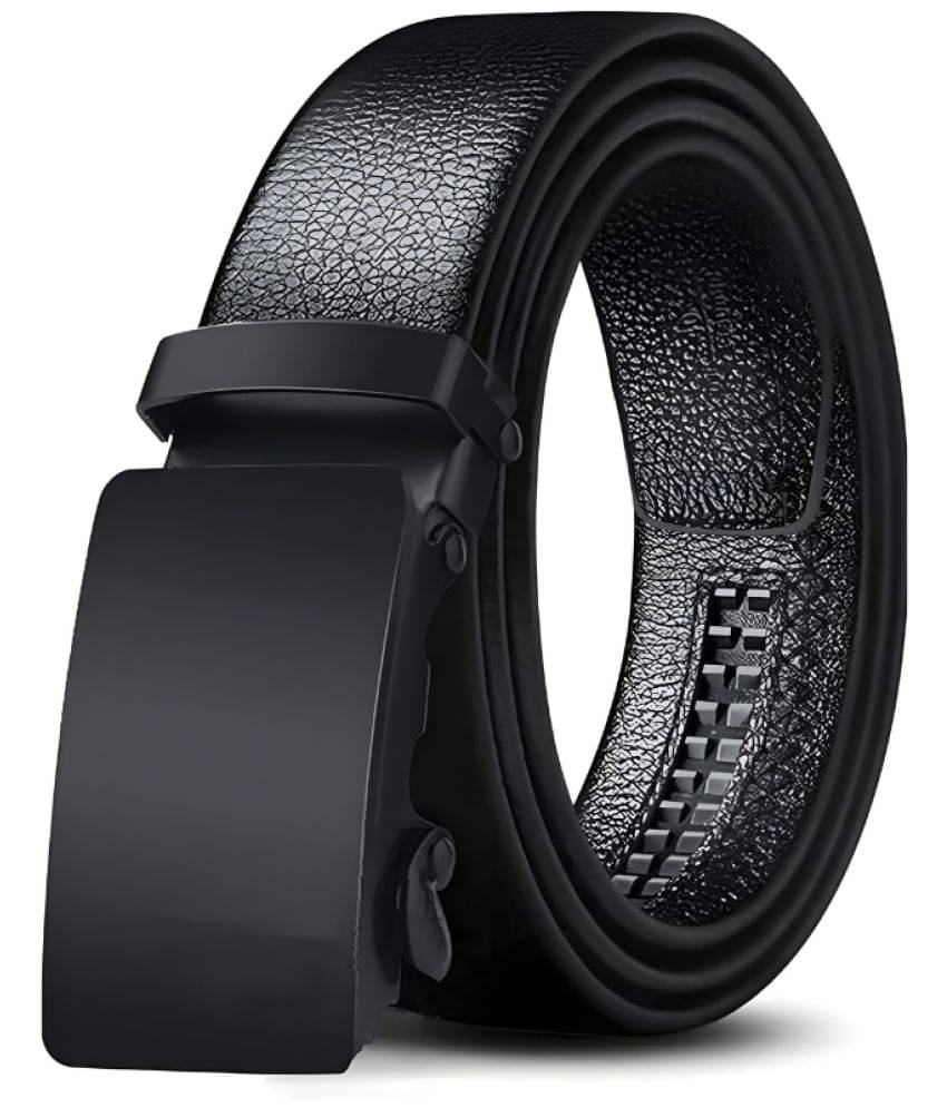     			FITKNOT - Black Faux Leather Men's Casual Belt ( Pack of 1 )