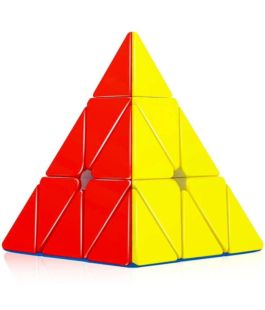     			FRATELLI Speed Cube - High Speed Sticker Less Magic Puzzle Cube Game Toy Stress Buster Brainstorming Puzzle Cube Made in India - BIS Certified (Pyramid Triangle Cube)