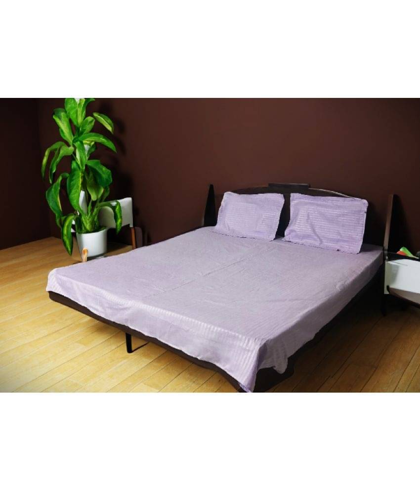     			Finesse Decor Cotton Queen Bedsheet ( Purple )