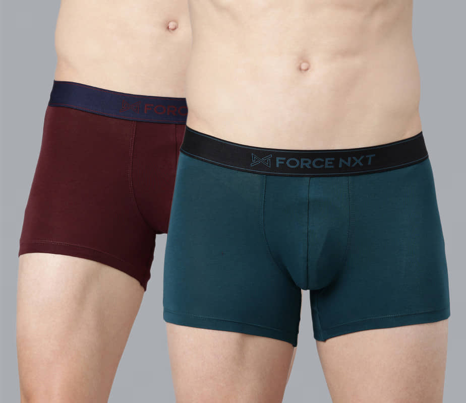 Force NXT Pack of 2 Cotton Trunks For Men's ( Multicolor )