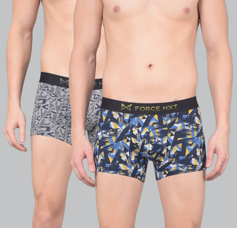Force NXT Pack of 2 Cotton Trunks For Men's ( Multicolor )