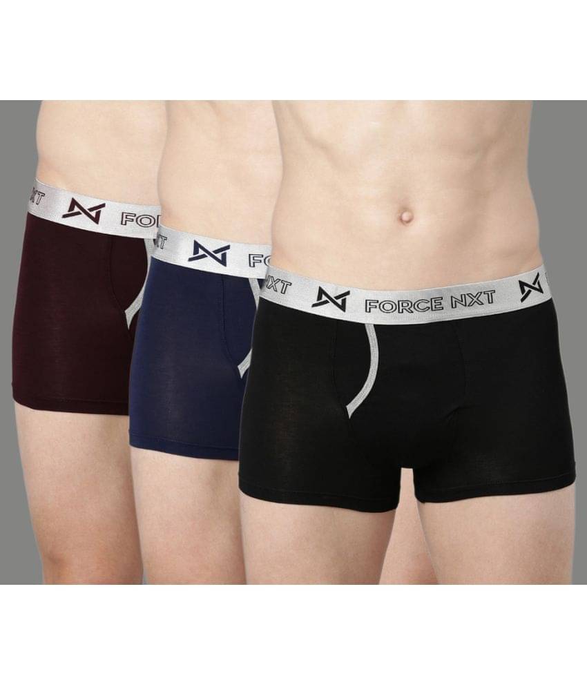     			Force NXT Pack of 3 Cotton Trunks For Men's ( Multicolor )
