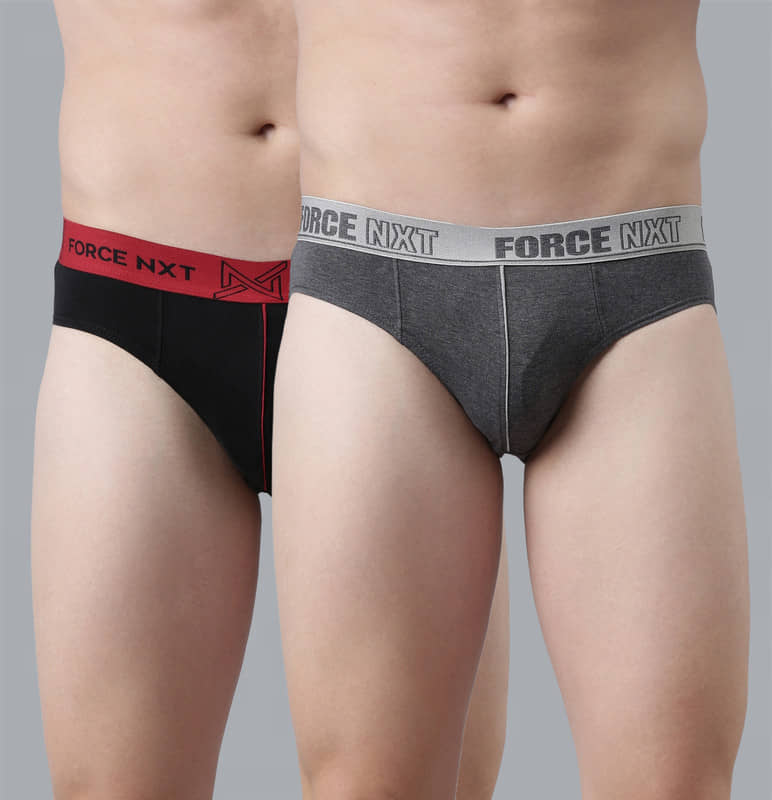 Force NXT Pack of 2 Cotton Briefs For Men's ( Multicolor )