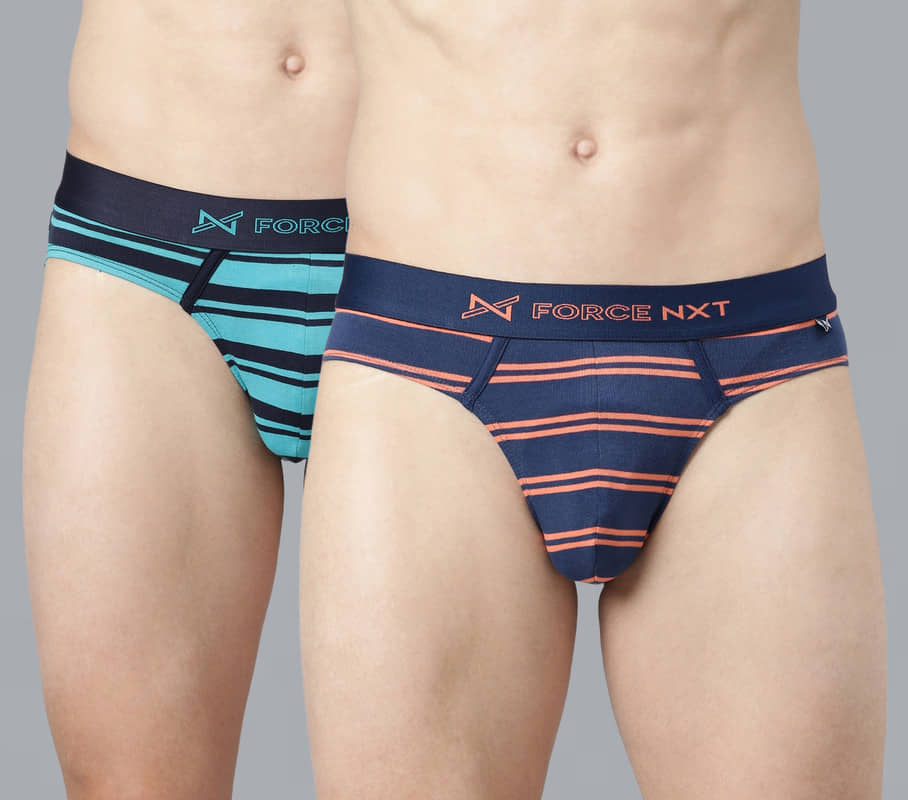 Force NXT Pack of 2 Cotton Briefs For Men's ( Multicolor )