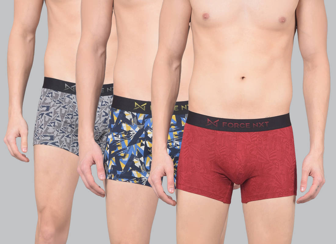     			Force NXT Pack of 3 Cotton Trunks For Men's ( Multicolor )