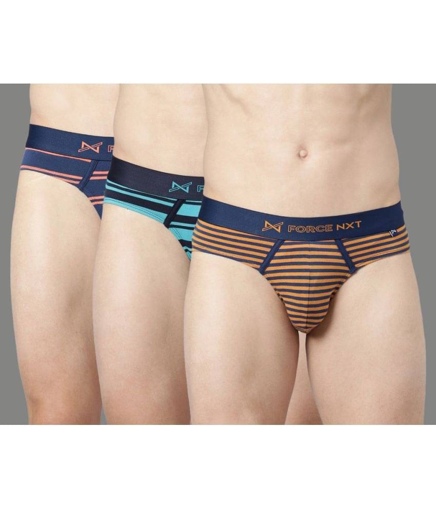 Force NXT Pack of 3 Cotton Briefs For Men's ( Multicolor ) Force NXT Pack of 3 Cotton Briefs For Men's ( Multicolor )