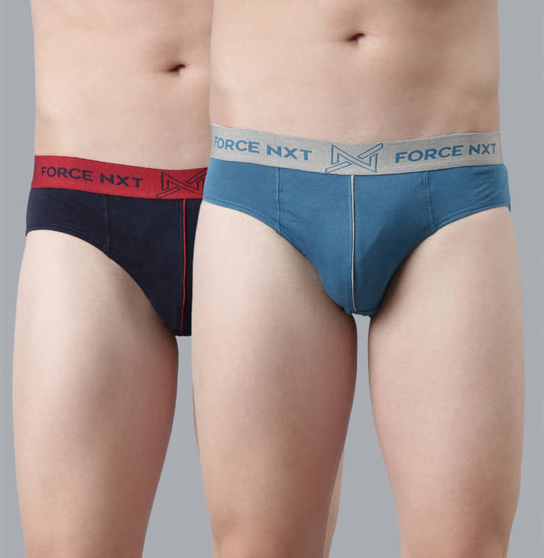 Force NXT Pack of 2 Cotton Briefs For Men's ( Multicolor )