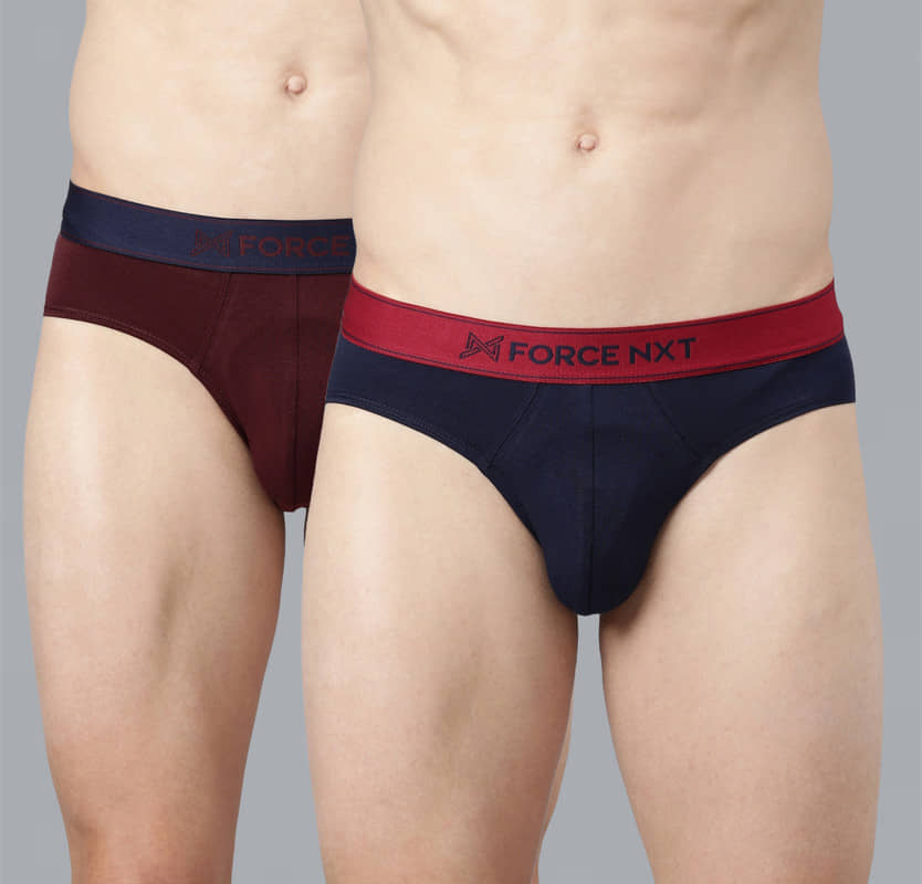 Force NXT Pack of 2 Cotton Briefs For Men's ( Multicolor )