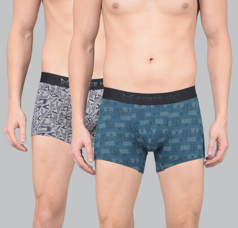 Force NXT Pack of 2 Cotton Trunks For Men's ( Multicolor )