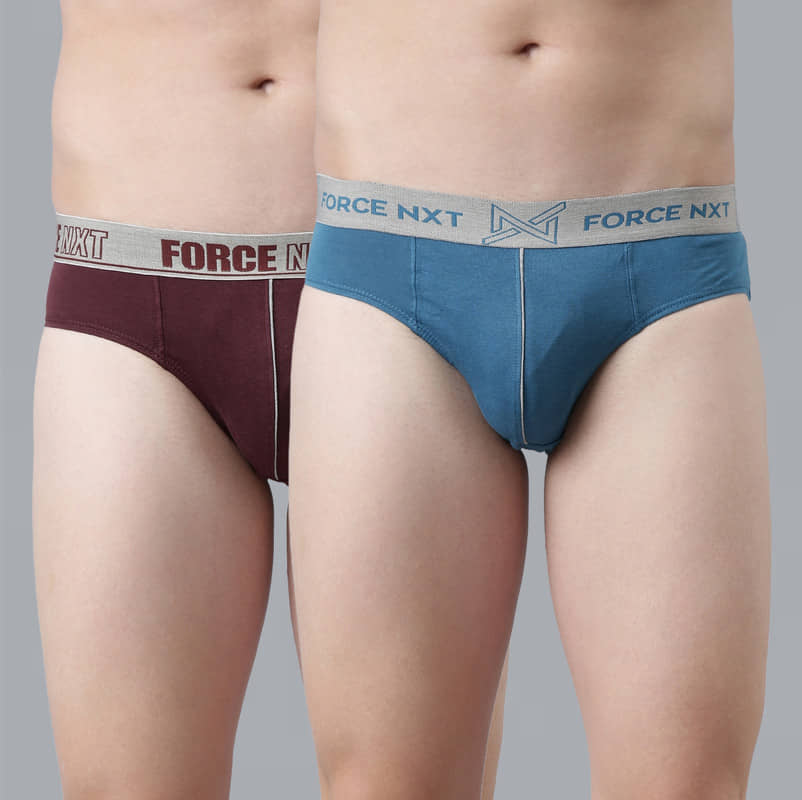 Force NXT Pack of 2 Cotton Briefs For Men's ( Multicolor )