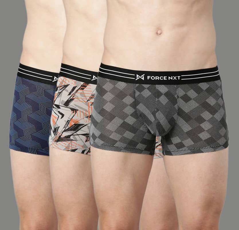 Force NXT Pack of 3 Modal Trunks For Men's ( Multicolor )