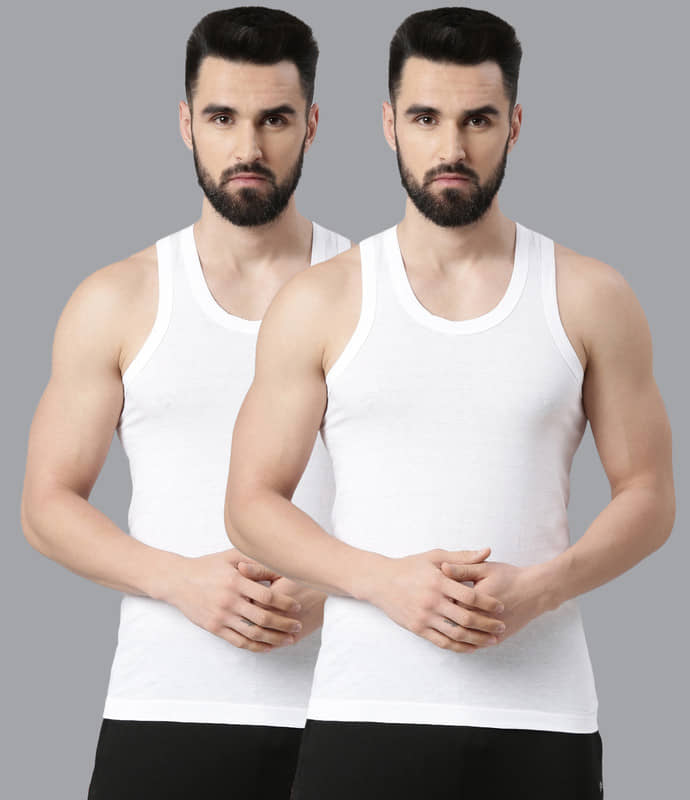 Force NXT Pack of 2 Cotton Undershirt For Men ( White ) - Nightwear & Loungewear | Buy online on ZillyBuy