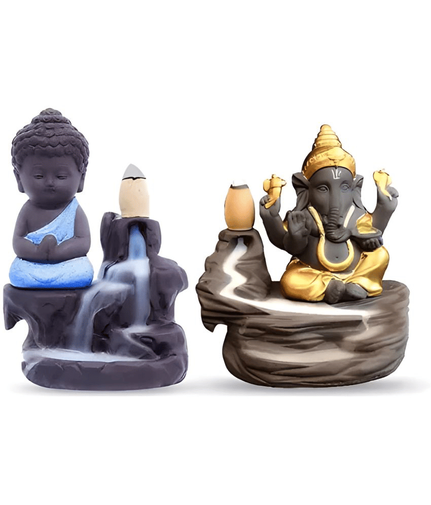 Khushi Enterprises Smoke Backflow Showpiece 10 cm - Pack of 2