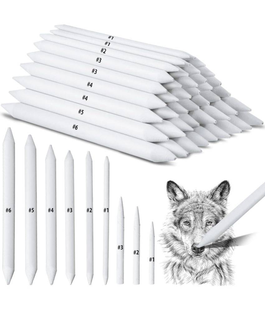     			Jellify Blending Stumps and Tortillon's, Sketch Drawing Tools, Paper Art Blenders for Student Sketch Drawing 6 Pieces