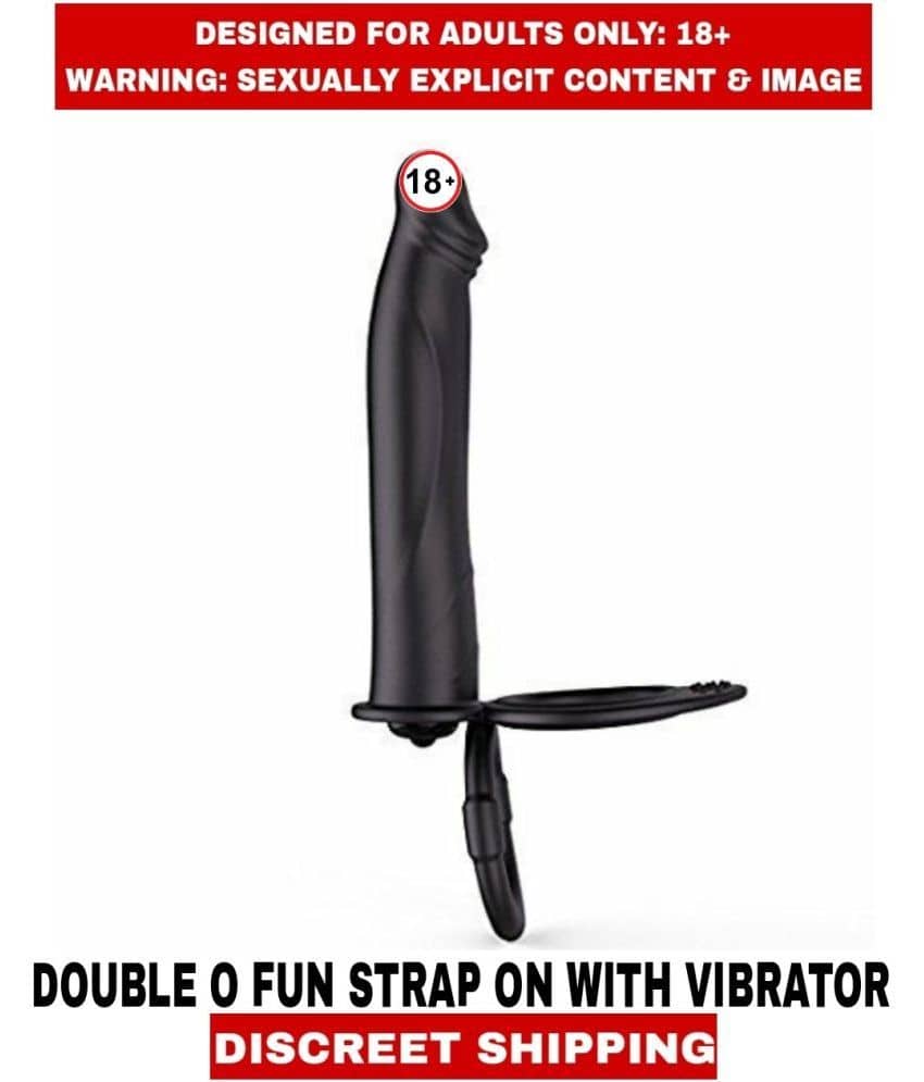 MALE ADULT SEX TOY DOUBLE O FUN SILICON STRAP ON With VIBRATOR For Men