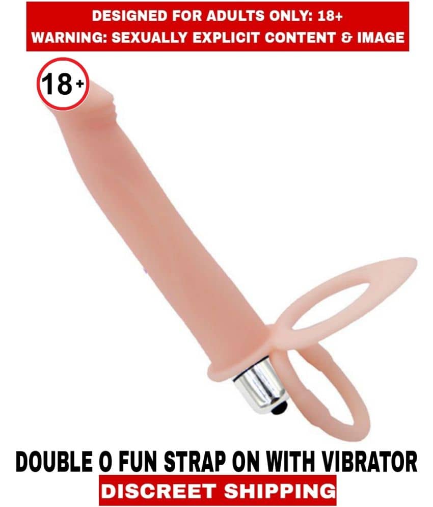 MALE ADULT SEX TOY DOUBLE O FUN SILICON STRAP ON With VIBRATOR For Men