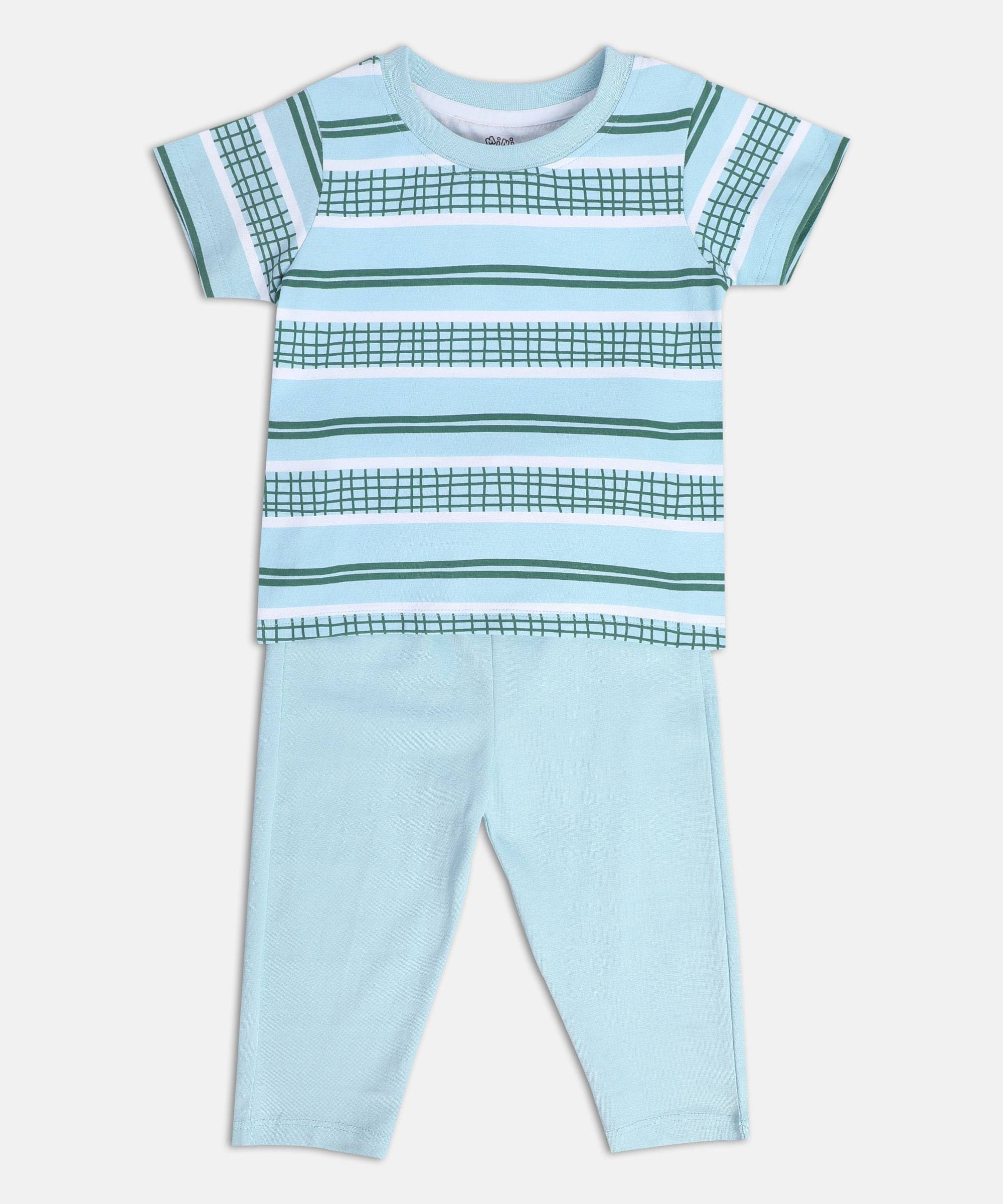     			MINI KLUB Pack of 1 Baby Boys Cotton T-Shirt & Trouser ( Green )