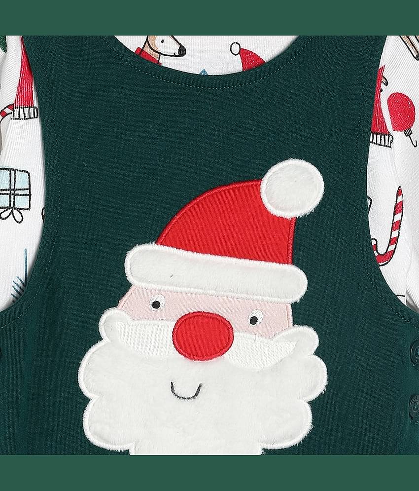 MINI KLUB Pack of 1 Baby Boys Cotton Dungaree Sets ( Green )