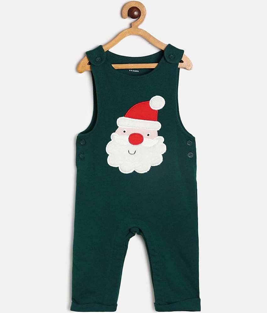 MINI KLUB Pack of 1 Baby Boys Cotton Dungaree Sets ( Green )