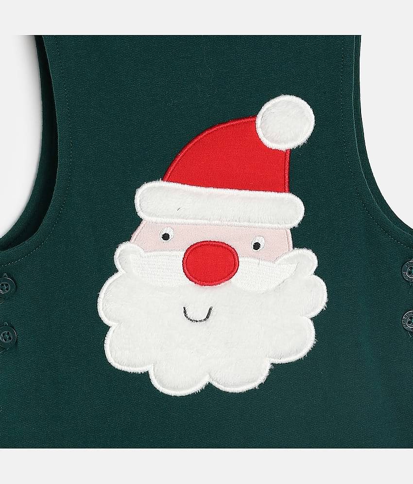 MINI KLUB Pack of 1 Baby Boys Cotton Dungaree Sets ( Green )