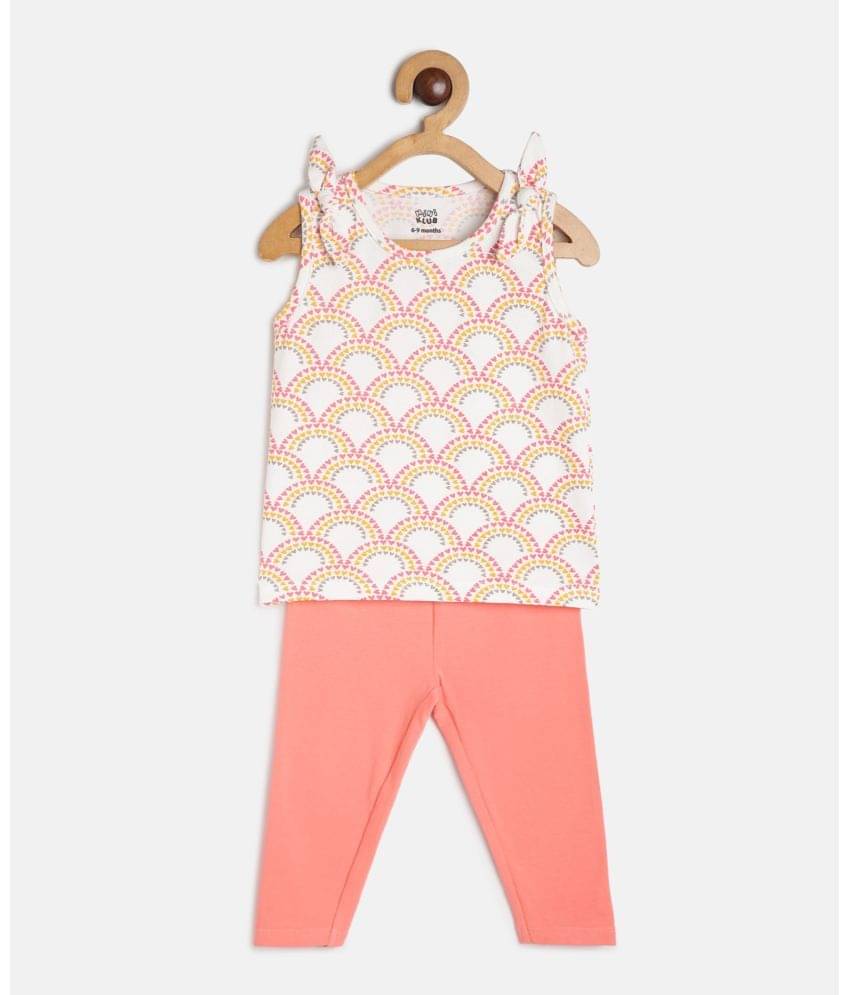 MINI KLUB Pack of 1 Baby Girls Cotton T-Shirt & Trouser ( Multi ) MINI KLUB Pack of 1 Baby Girls Cotton T-Shirt & Trouser ( Multi )
