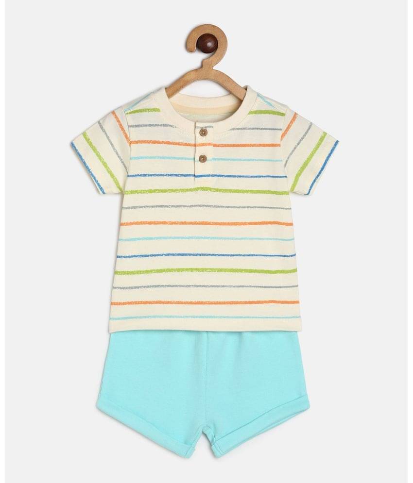     			MINI KLUB Multi Cotton Baby Boy T-Shirt & Shorts ( Pack of 1 )