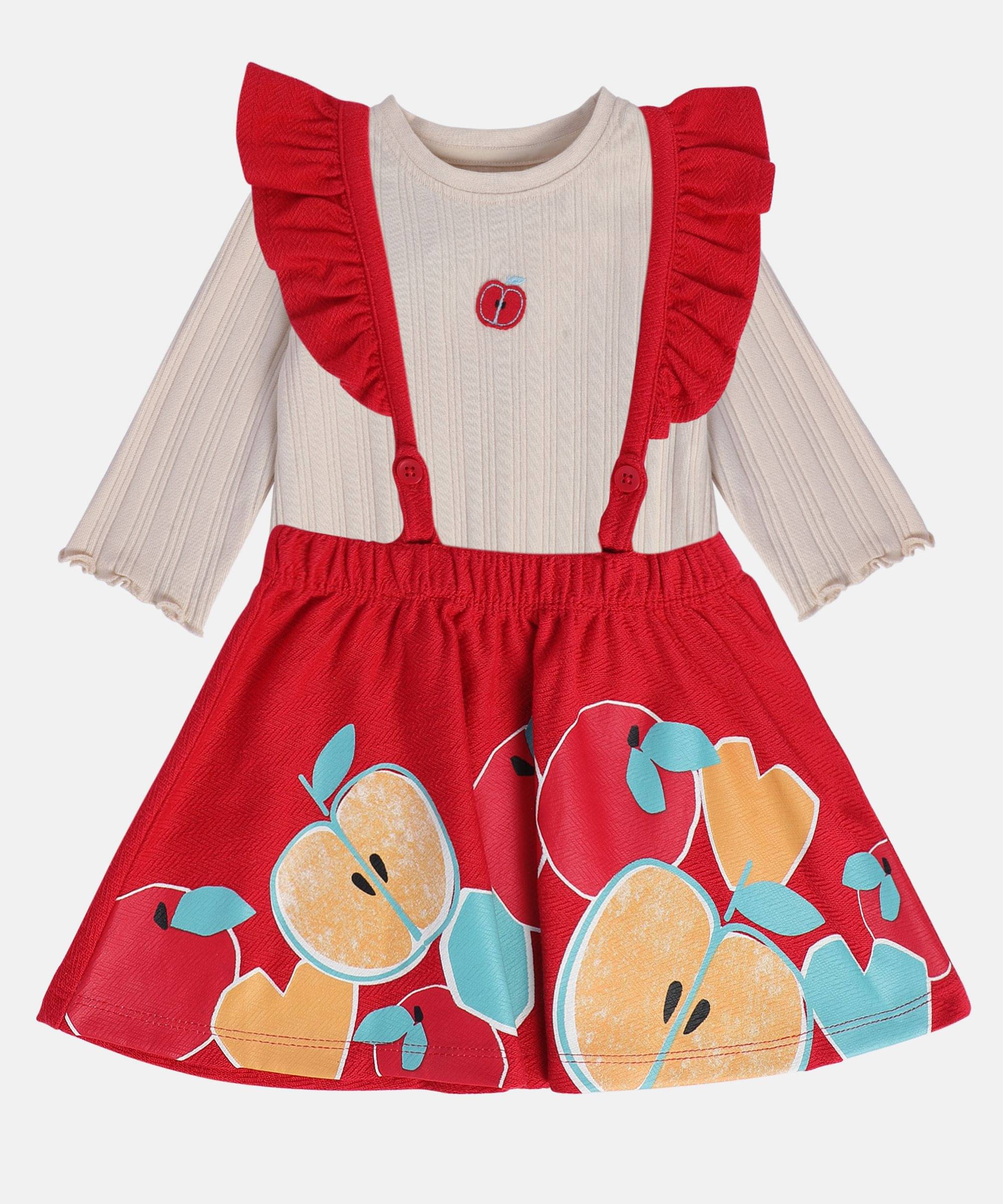     			MINI KLUB Pack of 1 Baby Girls Cotton Dungaree Sets ( Multi )