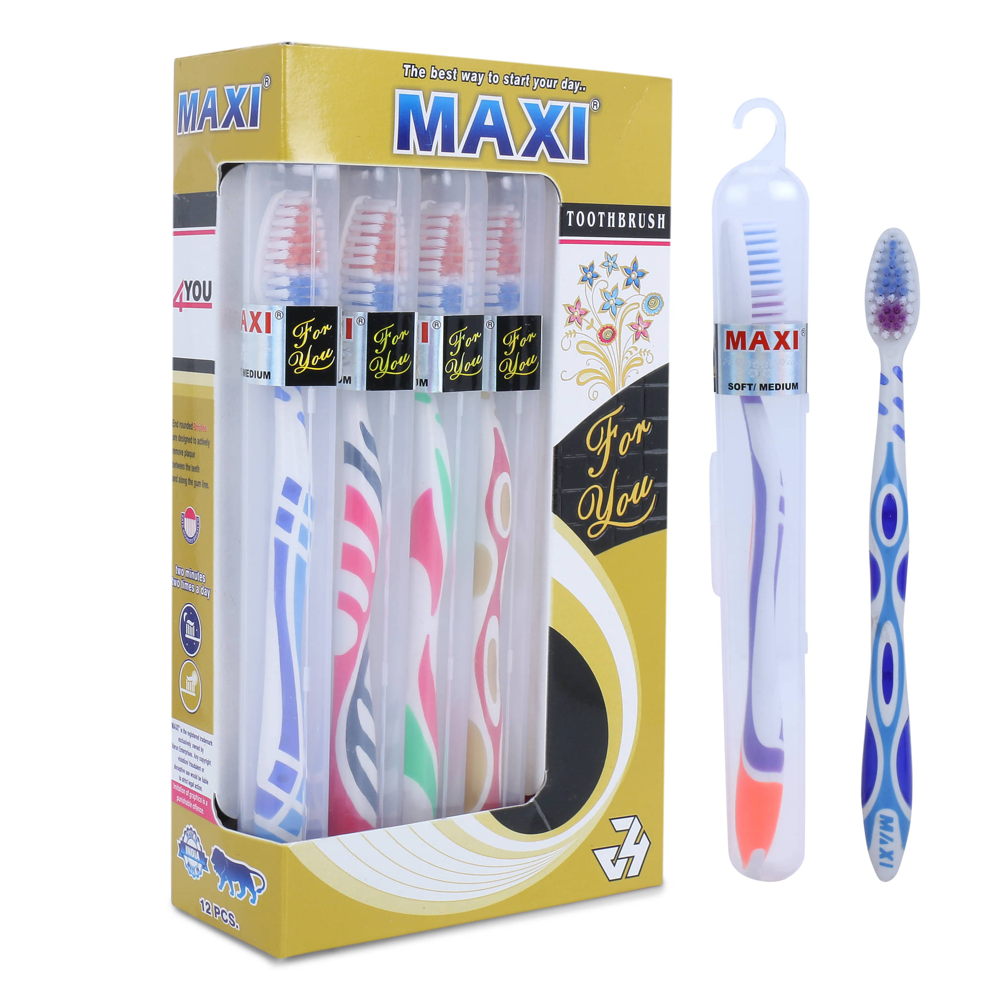     			Maxi For You Travel Pack Soft Toothbrush(Pack Of 12)