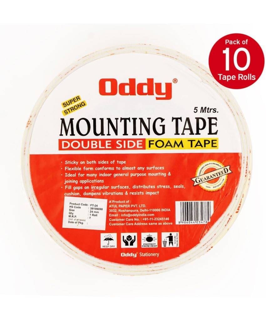     			Oddy Double Sided Handheld Foam Tape - Pack of 10