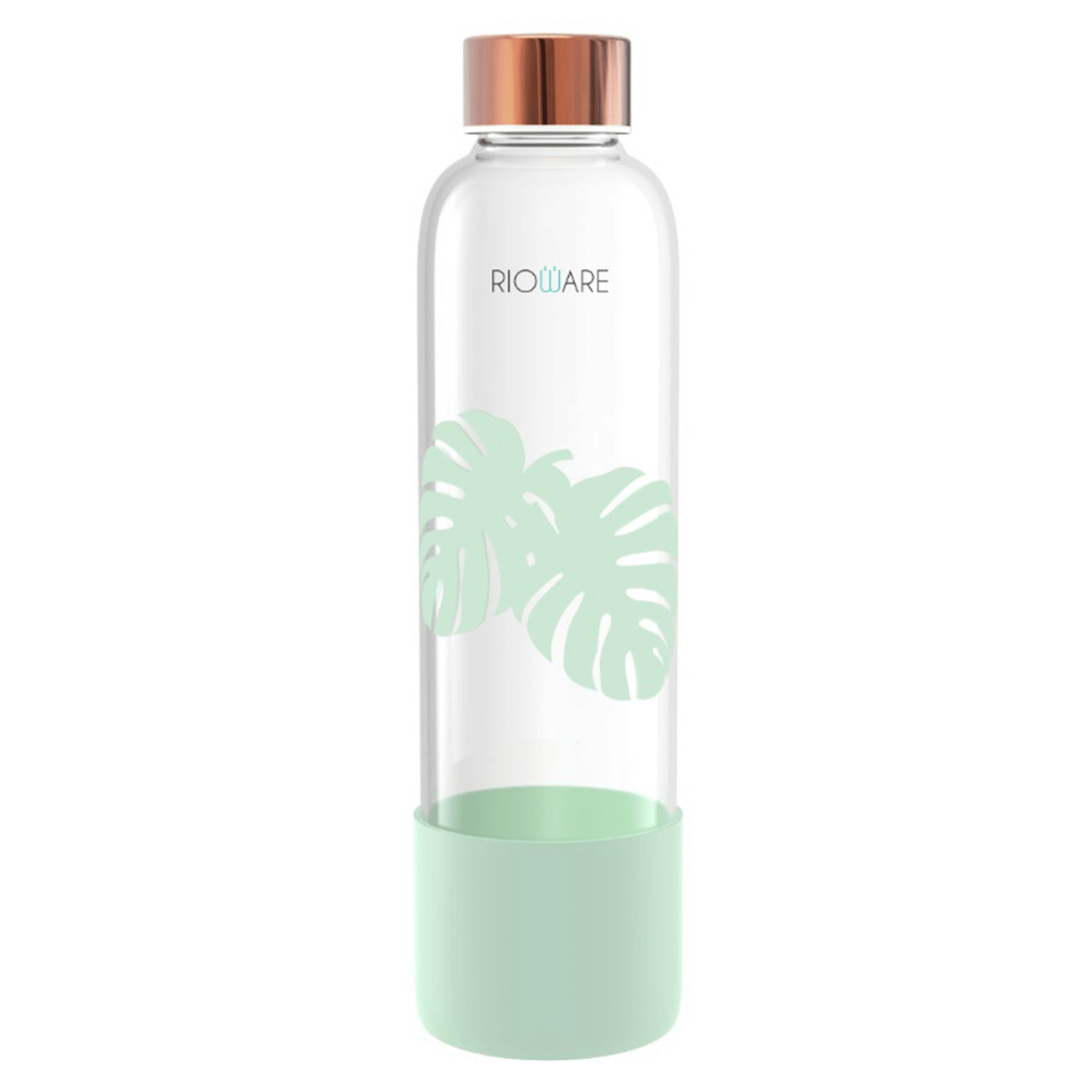 Rioware Borosilicate Glass Water Bottle| office bottle | Green Water Bottle 750 mL ( Set of 1 )