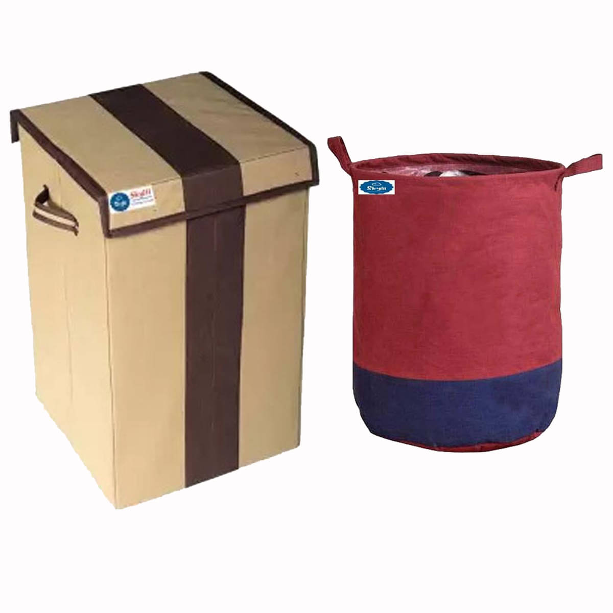     			Skylii Maroon Laundry Bags ( Pack of 2 )