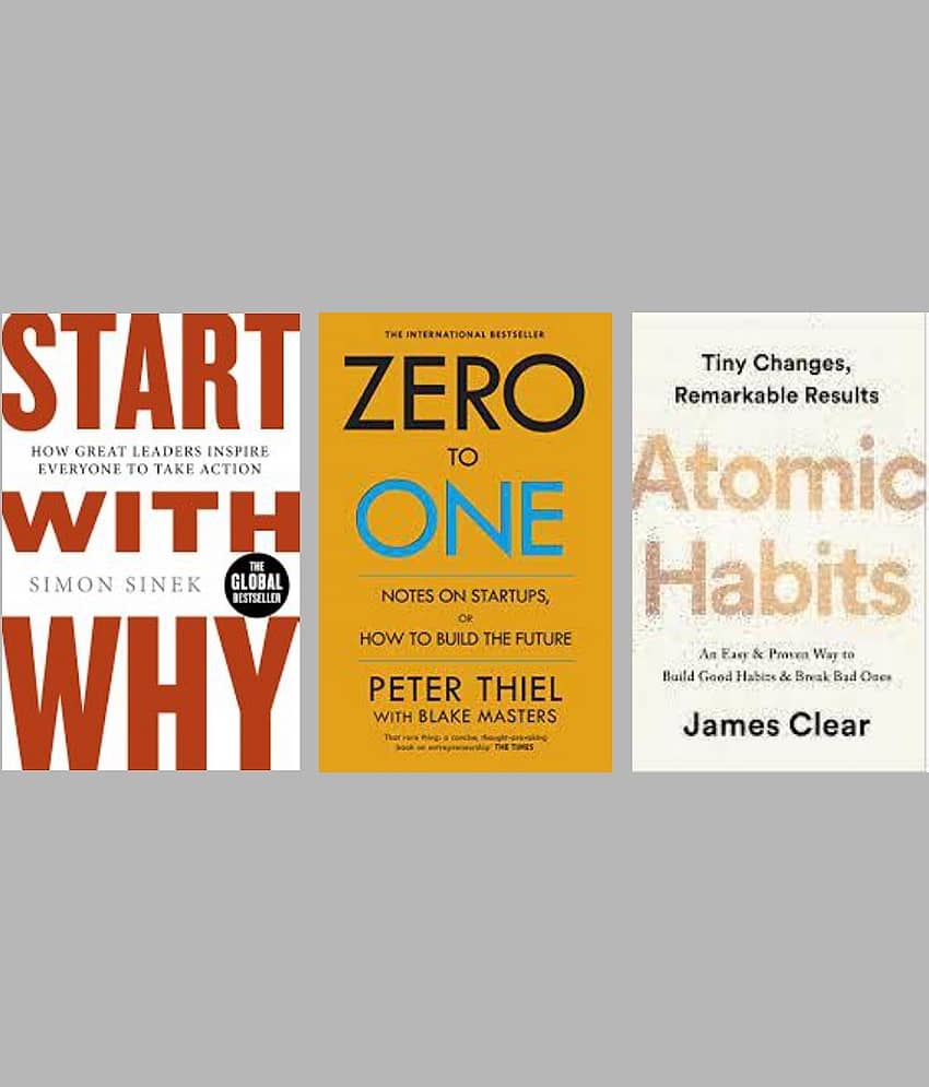Start With Why + Atomic Habits + Zero To One - Stationery | Buy online on ZillyBuy