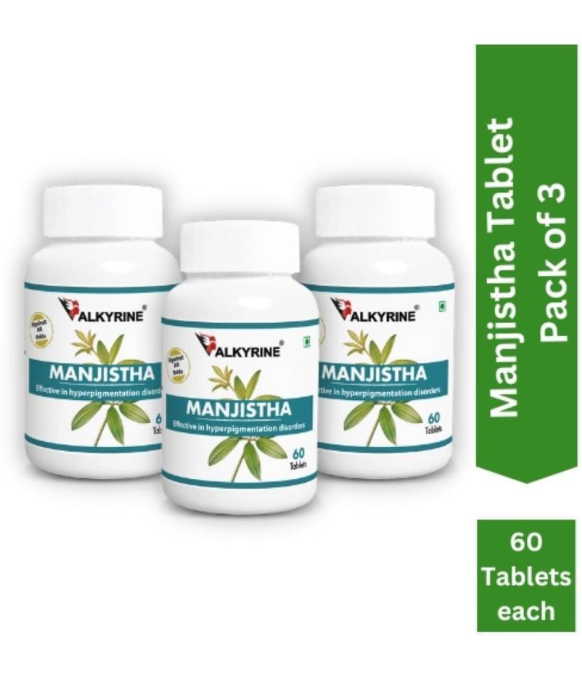     			Valkyrine Organic Manjistha (Rubia Cordifolia) Tablet 180 No.S Pack of 3