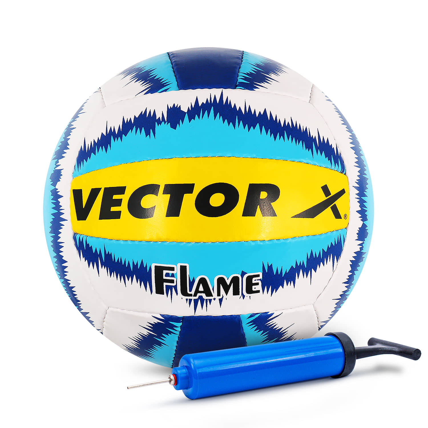 Vector X Flame Volleyball With Pump Rubber Size 4 Hand Stitched - Sports and Fitness Equipment | Buy online on ZillyBuy