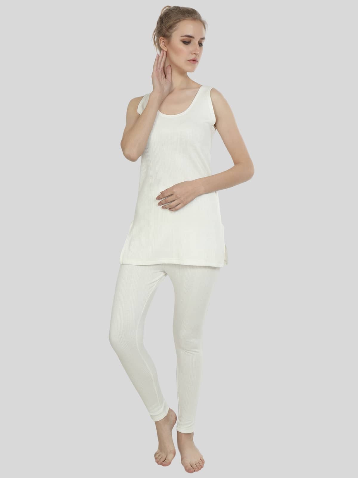 Zeffit Cotton Blend Thermal Sets - White Pack of 1