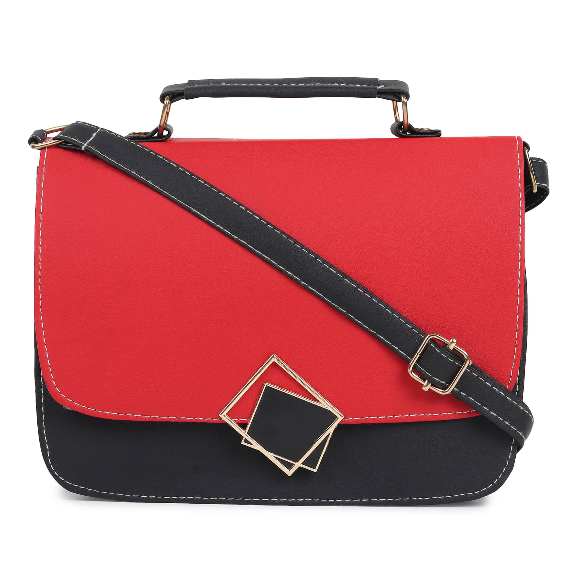     			sapis Sling Bag PU Set of 1 ( Red )
