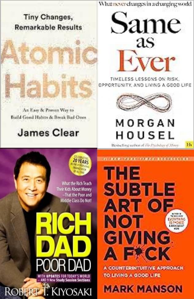 Atomic Habits + Same as Ever + The Subtle Art + Rich Dad Poor Dad Atomic Habits + Same as Ever + The Subtle Art + Rich Dad Poor Dad