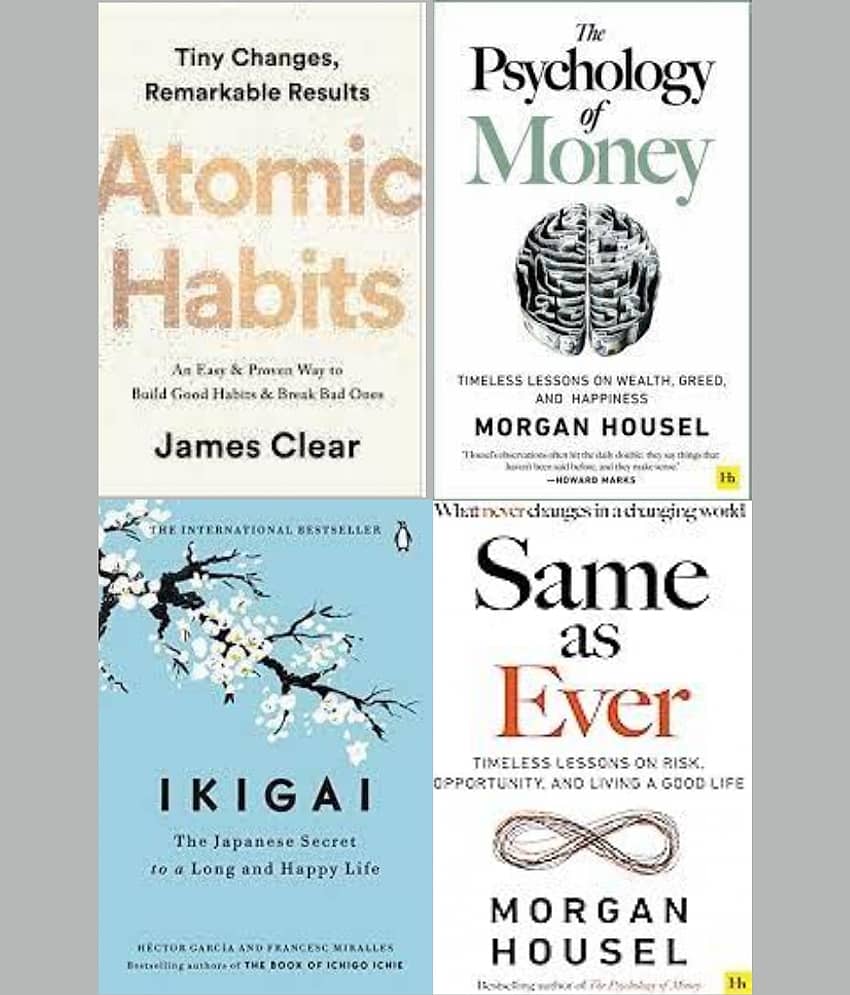 Atomic Habits + The Psychology Of Money + Ikigai + Same as Ever - Stationery | Buy online on ZillyBuy