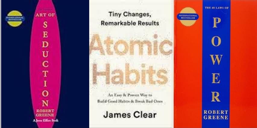     			Concise Art Of Seduction + Atomic Habits +  48 Laws Of Power