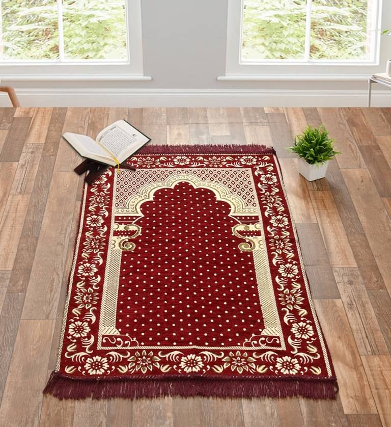 FURNISHING HUT Maroon Single Regular Velvet Prayer Mat ( 106 X 68 cm ) FURNISHING HUT Maroon Single Regular Velvet Prayer Mat ( 106 X 68 cm )
