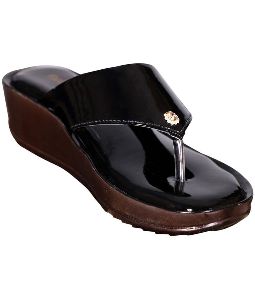Footprints Black Women's Slip On Heels Footprints Black Women's Slip On Heels
