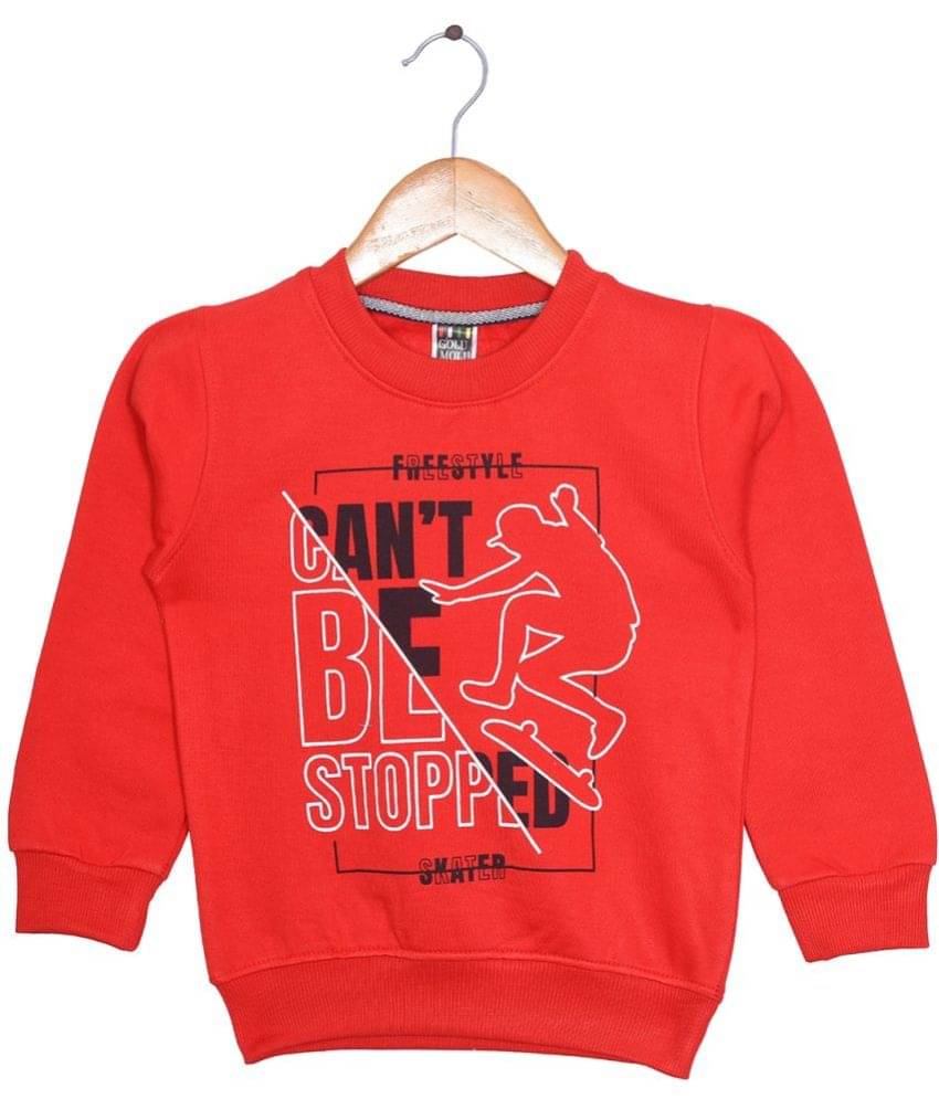     			Golu Molu Pack of 1 Boys Fleece Sweatshirt ( Red )