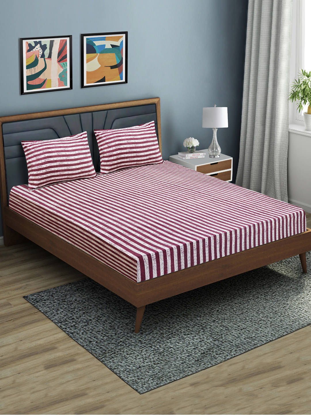 Home Candy Microfiber Double Bedsheet ( Maroon ) Home Candy Microfiber Double Bedsheet ( Maroon )