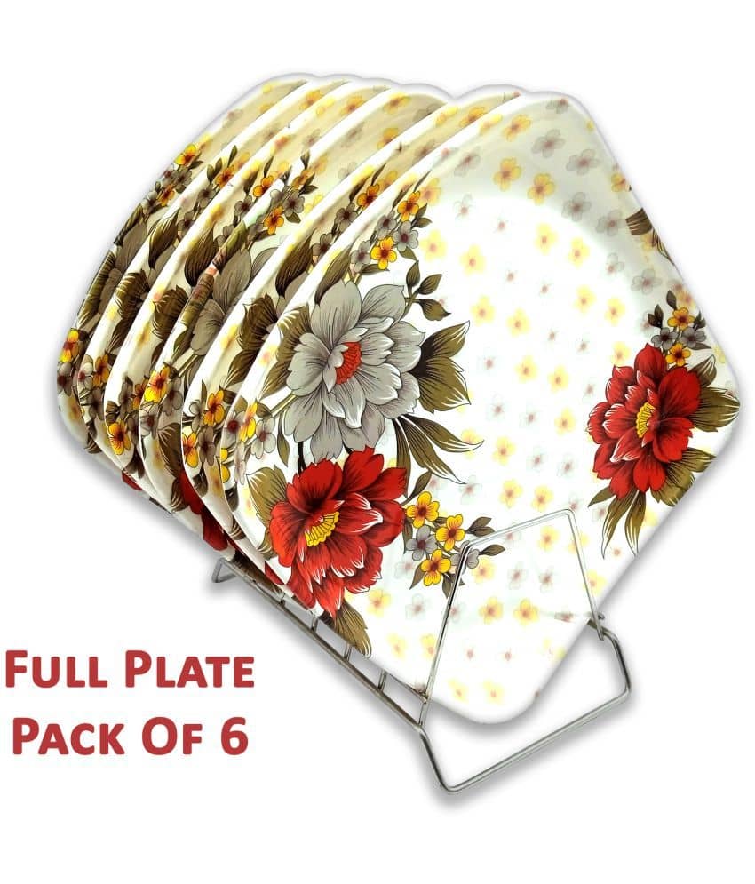Inpro 6 Pcs Melamine Multi Color Full Plate