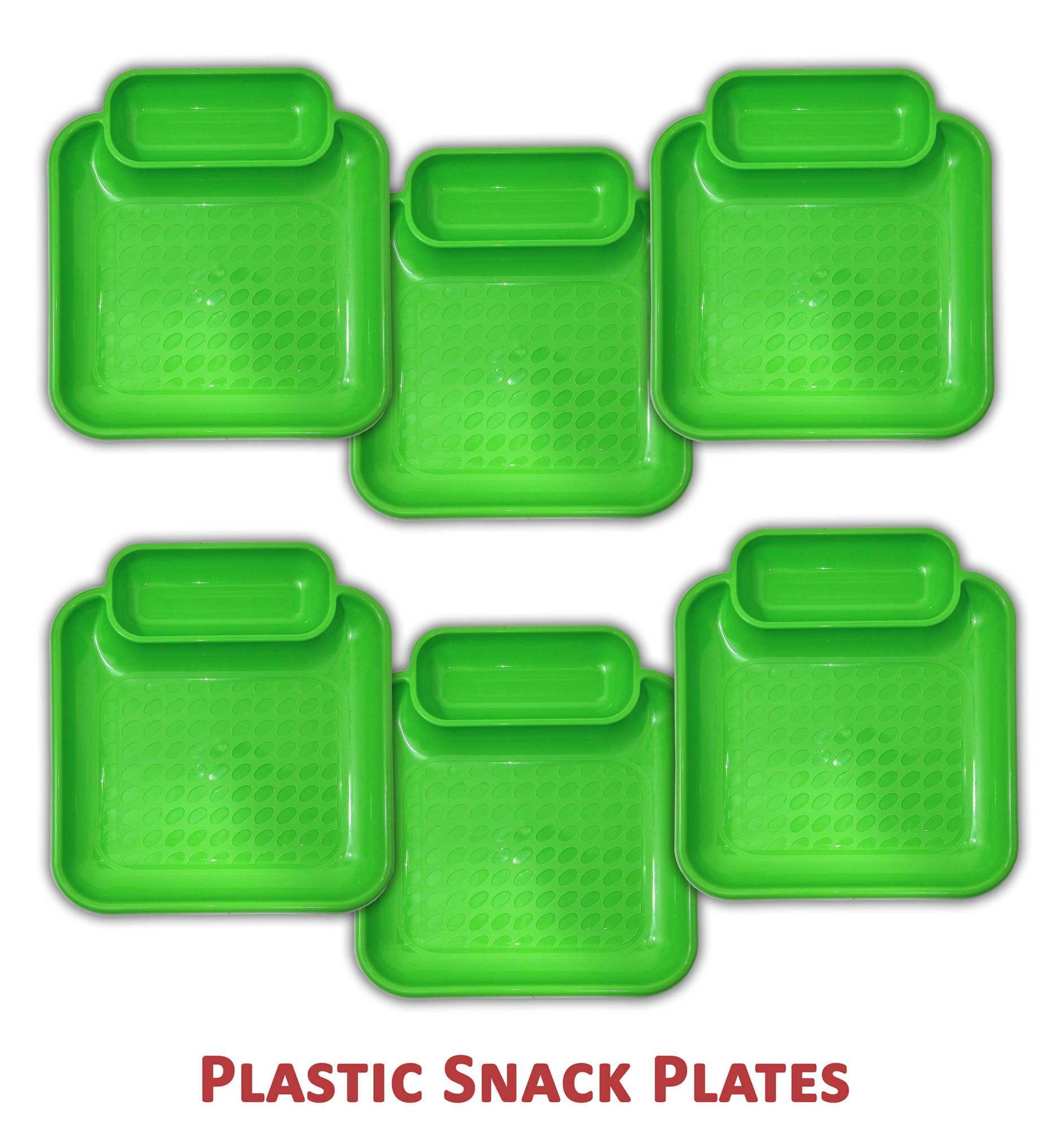 Inpro 6 Pcs Plastic Light Green Quarter Plate Inpro 6 Pcs Plastic Light Green Quarter Plate