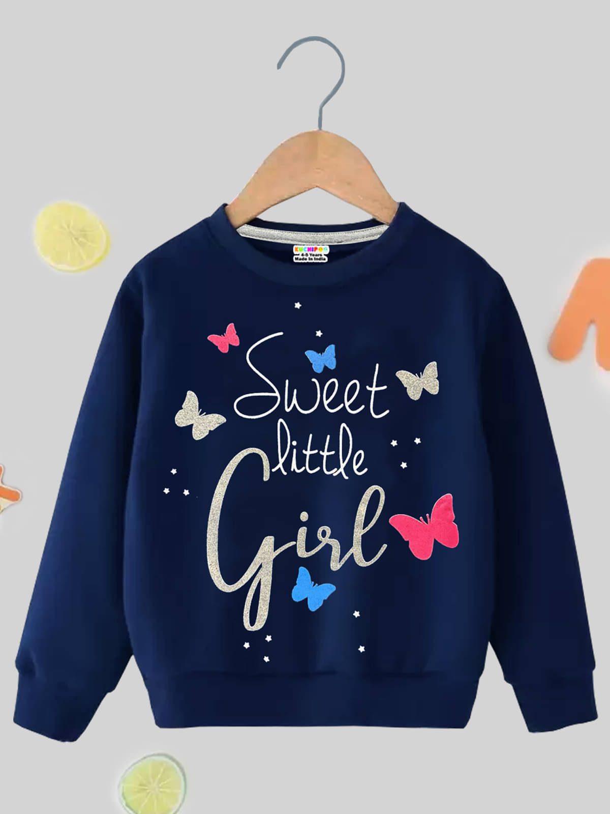     			Kuchipoo Pack of 1 Girls Fleece Sweatshirt ( Blue )