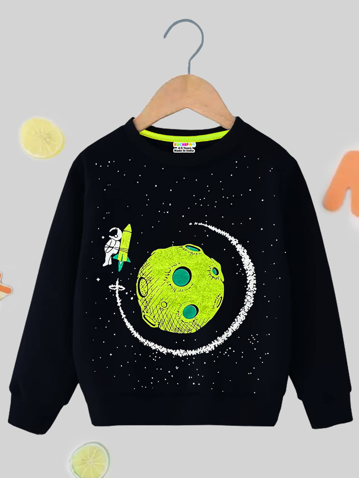     			Kuchipoo Pack of 1 Boys Fleece Sweatshirt ( Black )