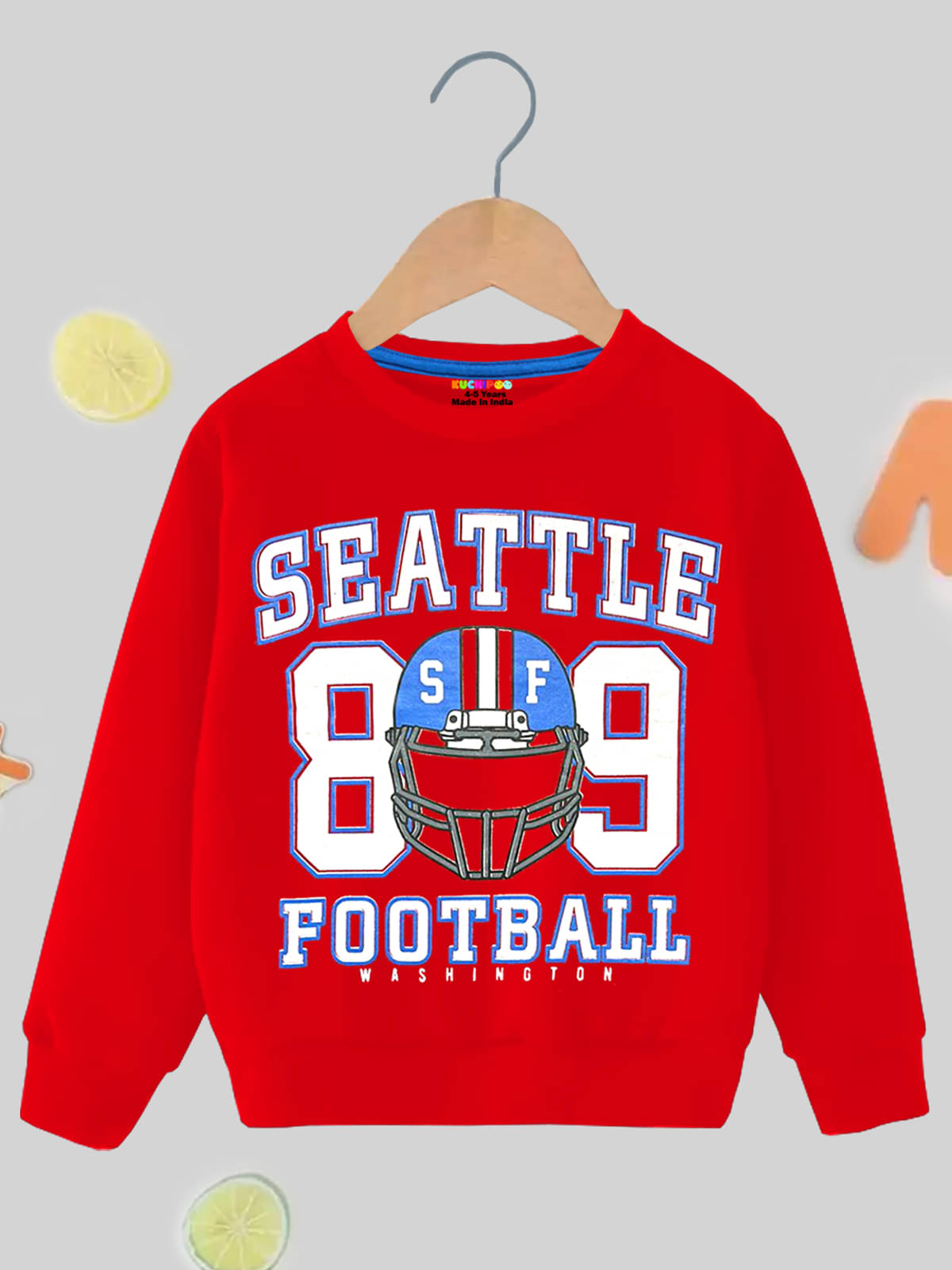     			Kuchipoo Pack of 1 Boys Fleece Sweatshirt ( Red )