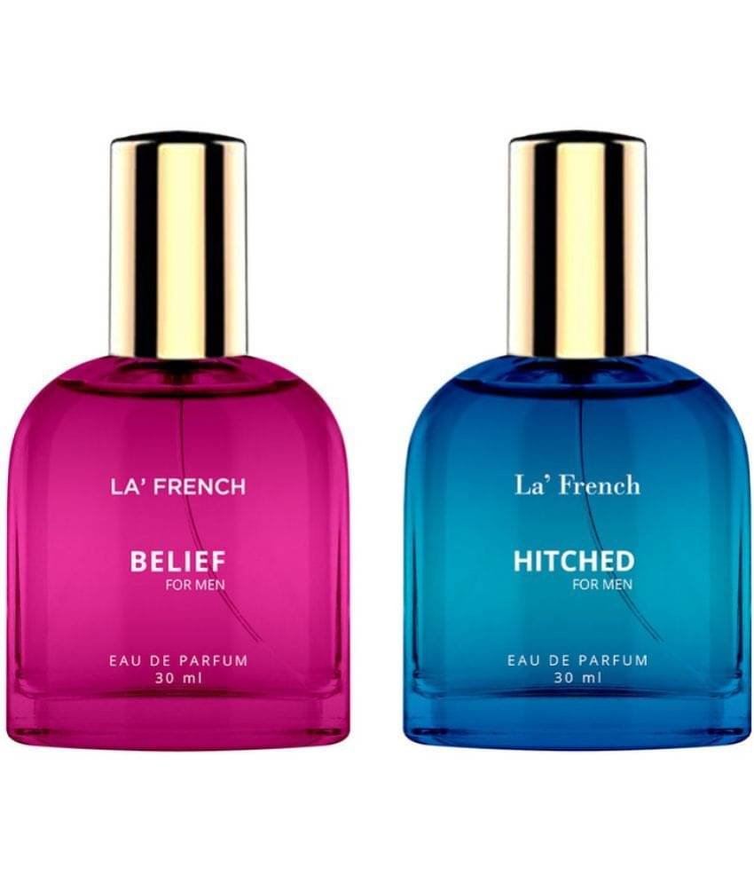 LA FRENCH -  Belief & Hitched Eau De Parfum (EDP) For Unisex  60ml  ( Pack of 2 )     			LA FRENCH -  Belief & Hitched Eau De Parfum (EDP) For Unisex  60ml  ( Pack of 2 )